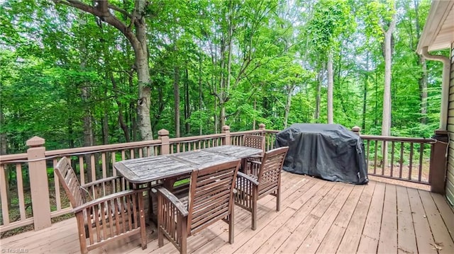 1721 Abbottsford Dr, Kernersville, NC 27284 - wooden terrace featuring area for grilling and outdoor dining area