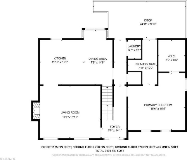 1721 Abbottsford Dr, Kernersville, NC 27284 - view of home floor plan