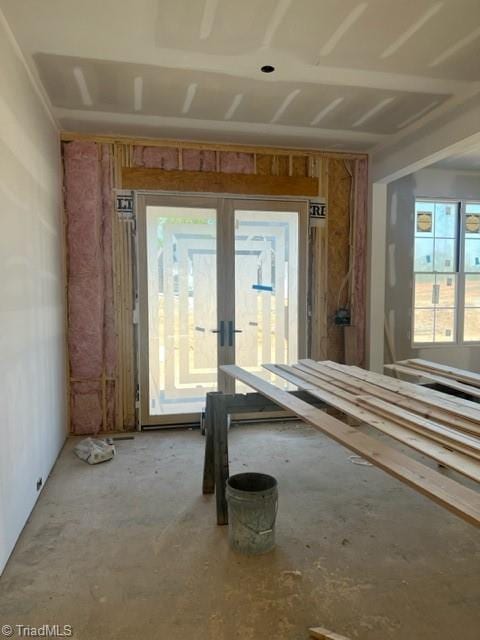 miscellaneous room featuring french doors