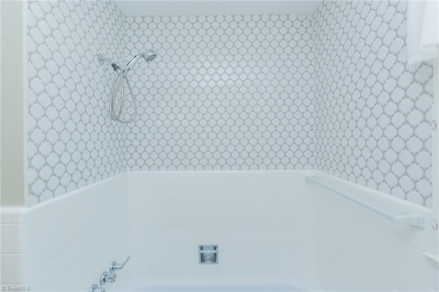 bathroom featuring bathing tub / shower combination