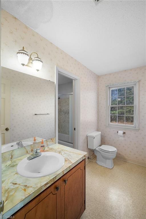 bathroom with toilet and vanity