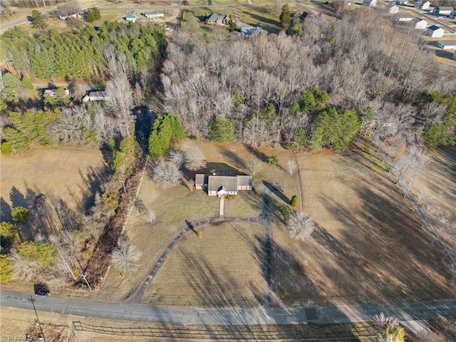 bird's eye view featuring a rural view