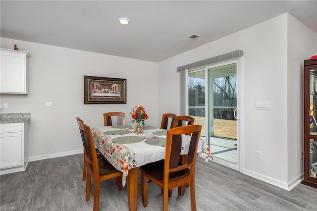 4997 Payne St, Trinity, NC 27370 - dining area featuring wood finished floors, baseboards, and recessed lighting