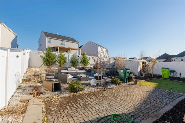 view of patio / terrace with an outdoor hangout area