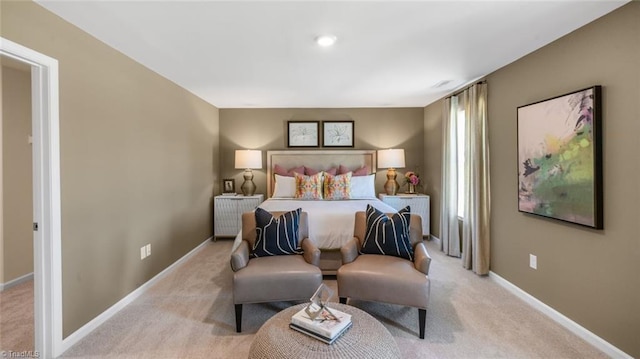 view of carpeted bedroom