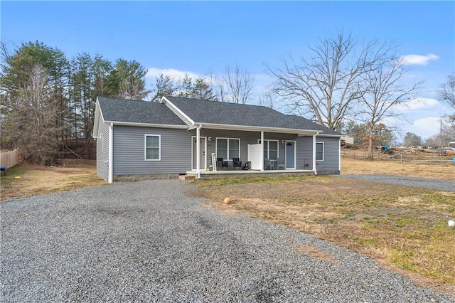 view of front of home with covered porch