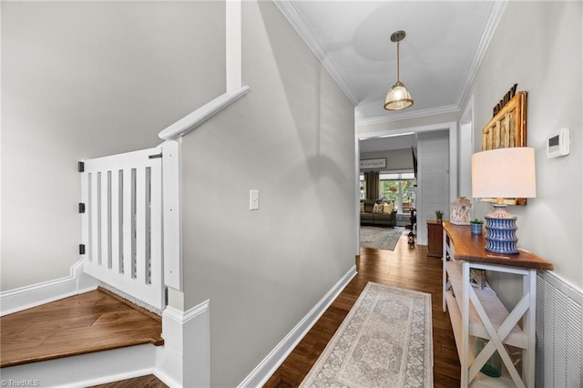 8483 Austin Hill Ln, Tobaccoville, NC 27050 - entrance foyer with ornamental molding and wood finished floors