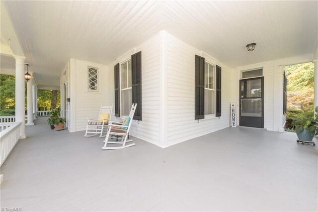 view of patio with covered porch