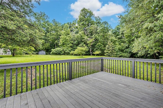 5948 Muddy Creek Rd, Archdale, NC 27263 - deck featuring a lawn