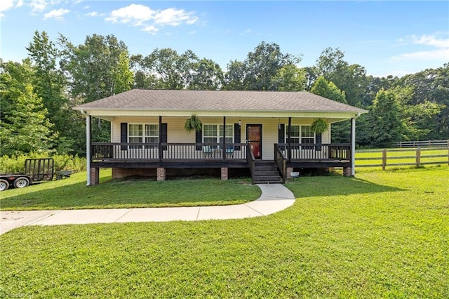 6953 Flint Hill Rd, Sophia, NC 27350 - ranch-style home with a porch