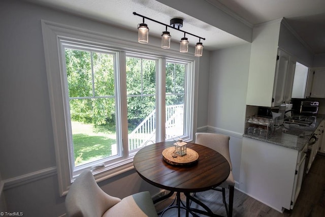123 Greenbriar St, Mount Airy, NC 27030 - dining space with wood finished floors and baseboards
