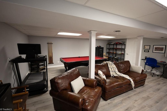 123 Greenbriar St, Mount Airy, NC 27030 - rec room featuring wood finished floors and billiards table