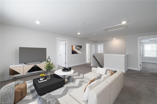 view of carpeted living room