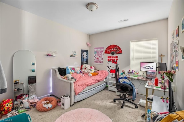 view of carpeted bedroom