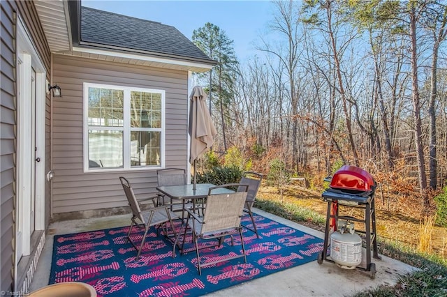 view of patio with grilling area