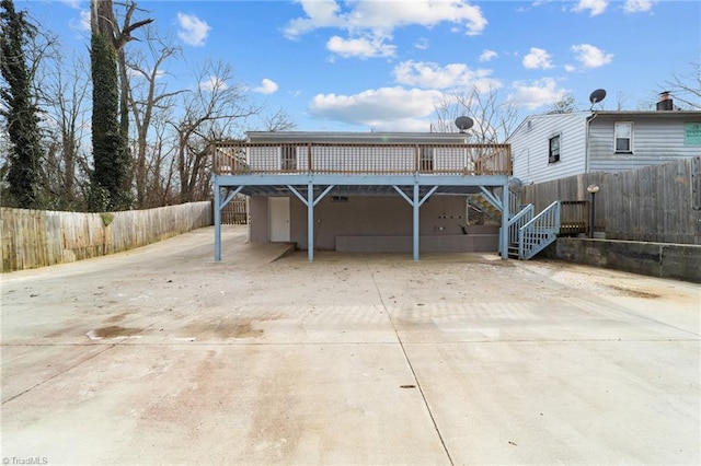 exterior space featuring a deck