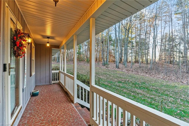 balcony with covered porch