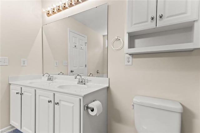 822 Blue Lake Dr, Mebane, NC 27302 - bathroom with toilet and double vanity