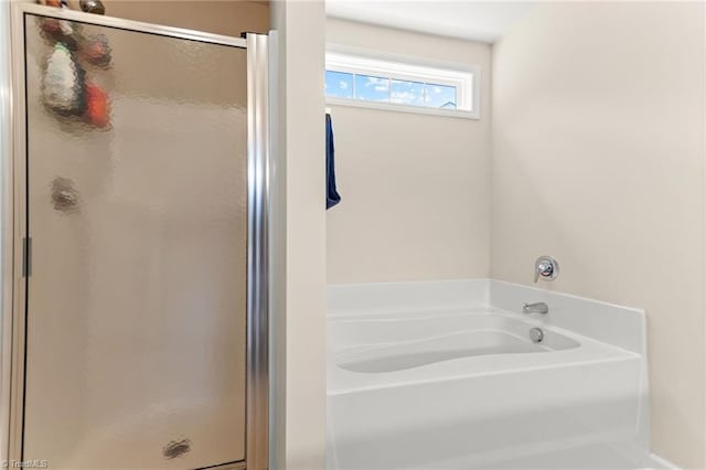 822 Blue Lake Dr, Mebane, NC 27302 - bathroom featuring a stall shower and a garden tub
