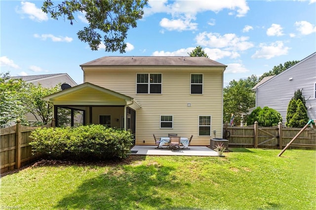 822 Blue Lake Dr, Mebane, NC 27302 - back of property with a patio area and a fenced backyard