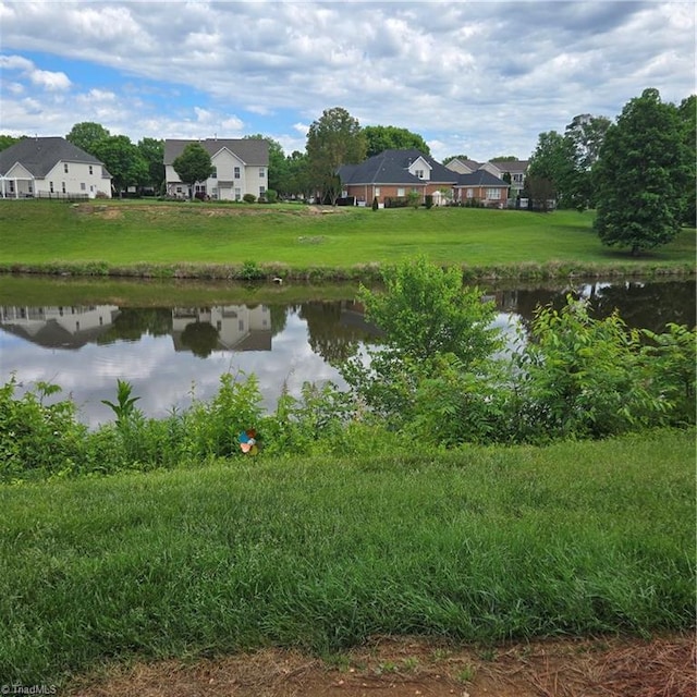 property view of water featuring a residential view
