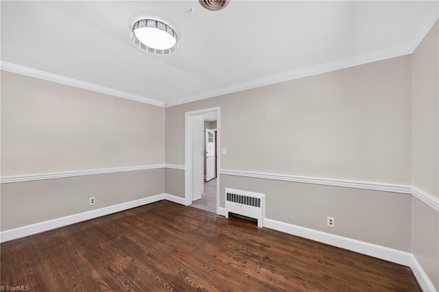 503 Tarleton Ave, Burlington, NC 27215 - empty room with radiator, crown molding, and wood finished floors