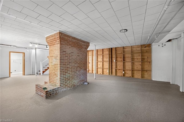 503 Tarleton Ave, Burlington, NC 27215 - finished below grade area featuring stairway and track lighting