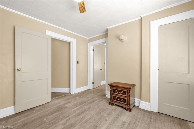 1821 Johnson St, High Point, NC 27262 - bedroom featuring baseboards, ornamental molding, and wood finished floors