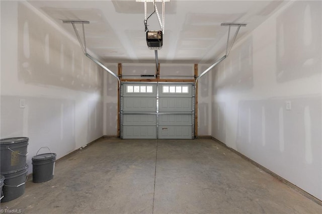 garage featuring a garage door opener