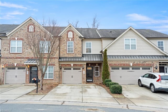 view of property featuring a garage