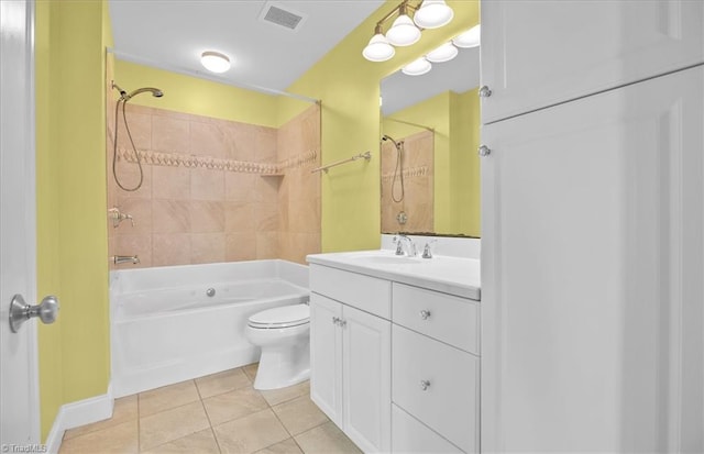 6832 Main St Unit 226, Wilmington, NC 28405 - bathroom with washtub / shower combination, tile patterned floors, and vanity