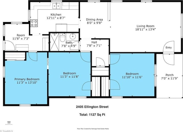 2405 Ellington St, Greensboro, NC 27403 - view of floor plan / room layout