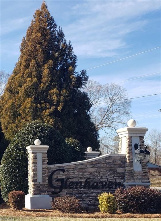 view of community sign