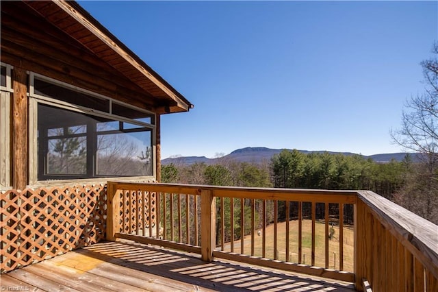1310 Lynchburg Rd, Westfield, NC 27053 - wooden deck with a mountain view