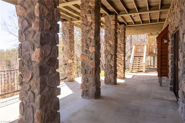 1310 Lynchburg Rd, Westfield, NC 27053 - view of patio / terrace with stairs