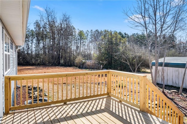 view of wooden deck