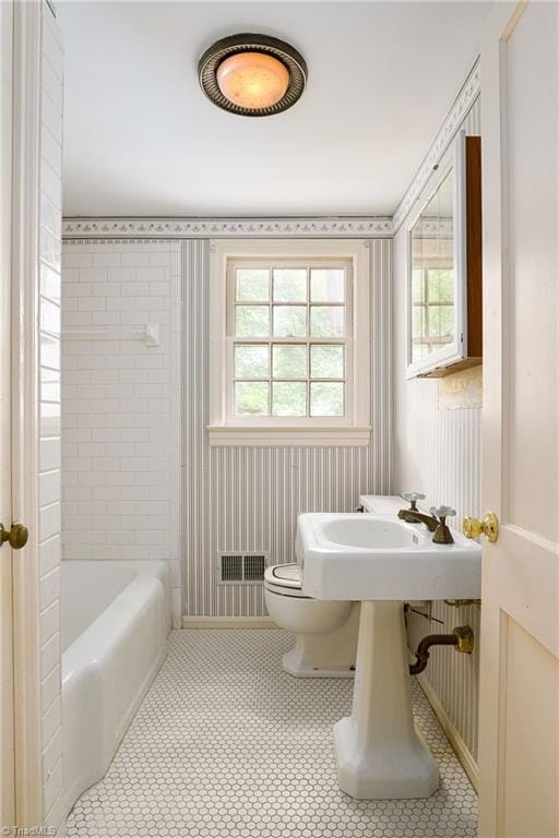 515 N Pine Valley Rd N, Winston-Salem, NC 27106 - bathroom with plenty of natural light and tile patterned floors