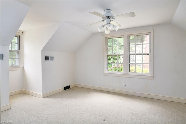 515 N Pine Valley Rd N, Winston-Salem, NC 27106 - bonus room with vaulted ceiling, carpet, and a ceiling fan