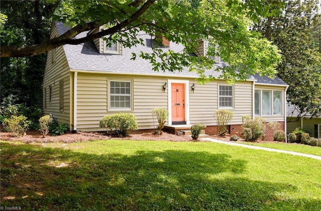 515 N Pine Valley Rd N, Winston-Salem, NC 27106 - view of front of property with a chimney, a front yard, and roof with shingles