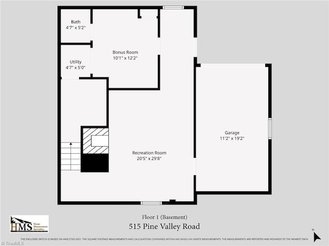 515 N Pine Valley Rd N, Winston-Salem, NC 27106 - view of home floor plan