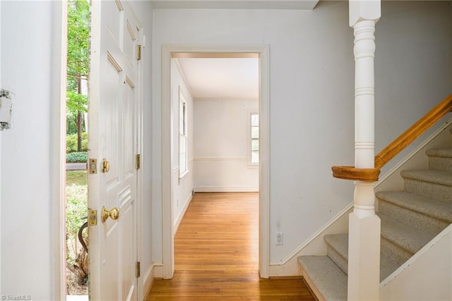 515 N Pine Valley Rd N, Winston-Salem, NC 27106 - foyer with light wood-style flooring and stairs