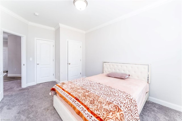 2110 Owls View Ln, Colfax, NC 27235 - carpeted bedroom with ornamental molding and baseboards