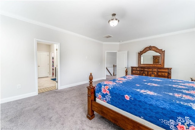 2110 Owls View Ln, Colfax, NC 27235 - carpeted bedroom featuring ornamental molding and baseboards
