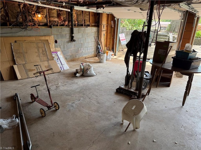1632 Sanford Dr, Winston-Salem, NC 27105 - basement with concrete block wall