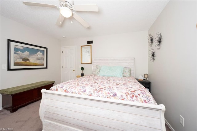 3950 Valley Ct Unit E, Winston-Salem, NC 27106 - bedroom with carpet flooring, ceiling fan, and baseboards