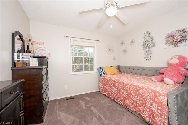 3950 Valley Ct Unit E, Winston-Salem, NC 27106 - bedroom featuring carpet flooring, baseboards, and a ceiling fan