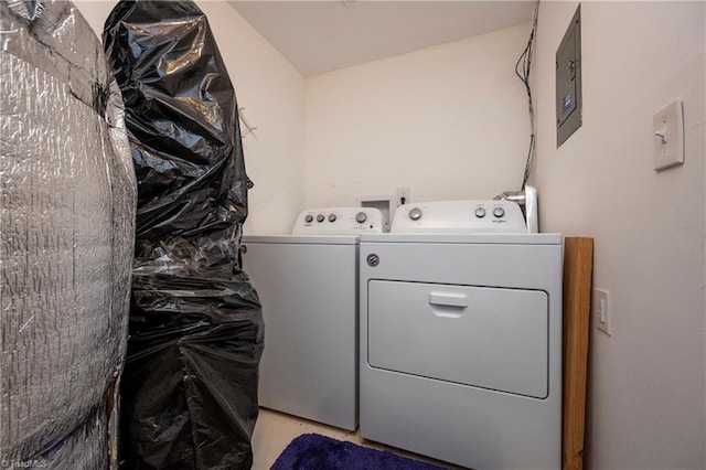 3950 Valley Ct Unit E, Winston-Salem, NC 27106 - laundry room with washer and clothes dryer and electric panel