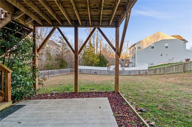 view of yard with a patio area