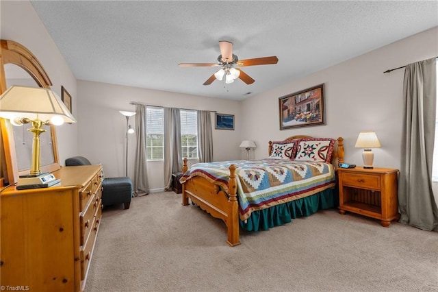 2503 Macdougall Dr, Burlington, NC 27217 - bedroom featuring a textured ceiling, a ceiling fan, and carpet floors