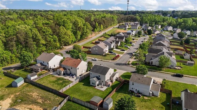 2503 Macdougall Dr, Burlington, NC 27217 - drone / aerial view featuring a residential view and a forest view